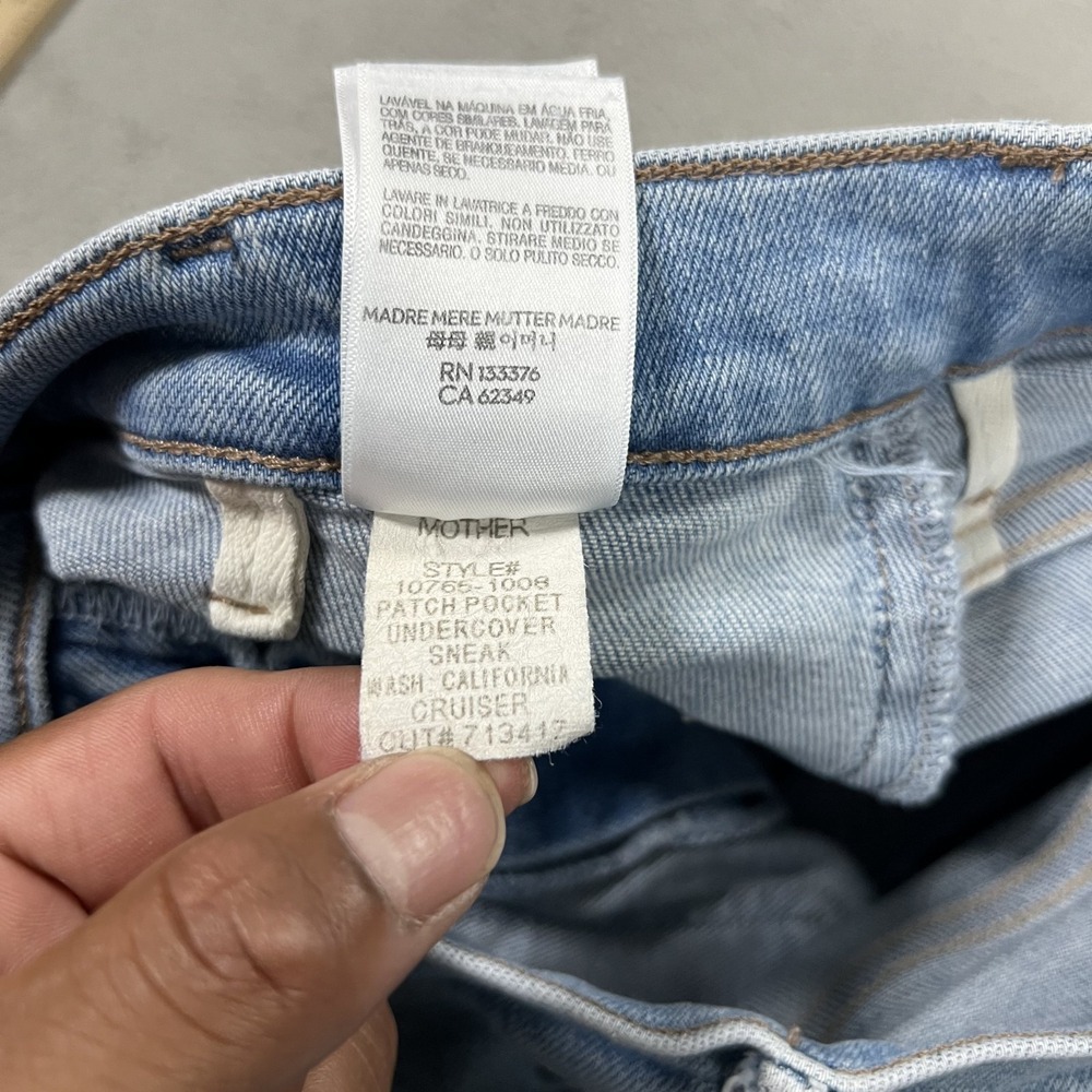 Mother Jeans Women 28 Patch Pocket Undercover Sneak California Cruiser Wide Leg - Picture 11 of 16